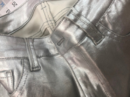Επικάλυψη από υφασμάτινο παντελόνι για γυναίκες τζιν σακάκι ασημένιο χρώμα χρυσό μπλε ροζ χρώμα custom made in China