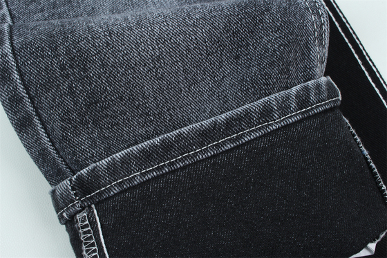 13.5 Oz Low Stretch Heavy Denim Fabric για άνδρες Φορέστε τζιν μαύρο πίσω μέρος