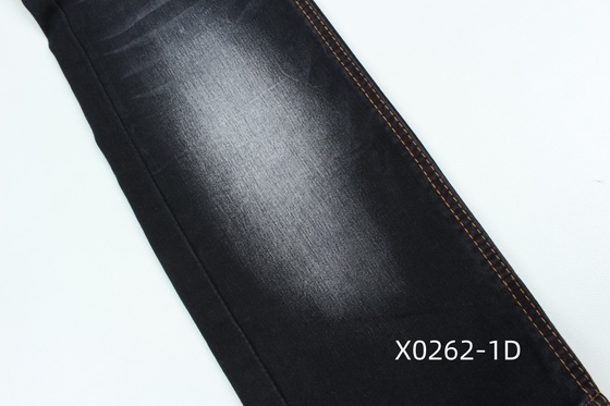 9.6 Oz Μαύρο High Stretch Σατέν Υφασμένο Ντενίμ για τζιν