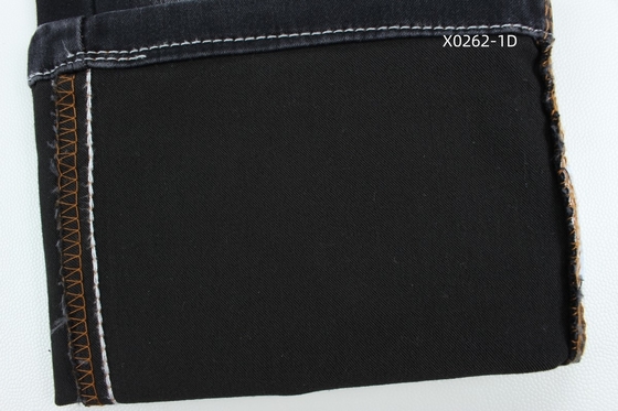 9.6 Oz Μαύρο High Stretch Σατέν Υφασμένο Ντενίμ για τζιν