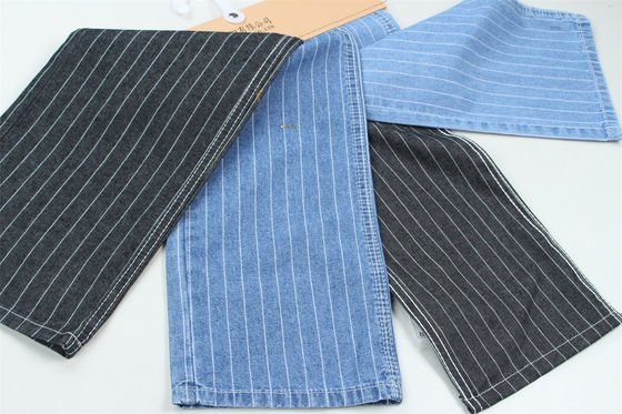 7 Onces 100% Cotton Stripe Denim Jeans Fabric For Shirts