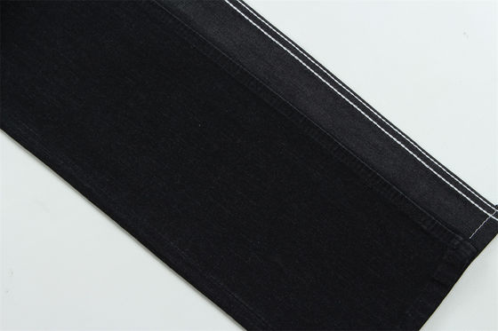 Σκούρο Μαύρο Χρώμα Ύφασμα Τζιν Slub Υψηλής Ελαστικότητας Για Παιδικά και Γυναικεία Τζιν