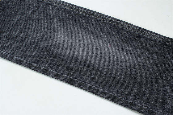 10 oz Dark Black Medium Weight 100% Cotton Denim Fabric Sanforizing for Jeans and Workwear