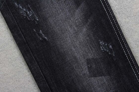 9.8oz θείο μαύρο σχηματισμό Slub denim ύφασμα 100% βαμβάκι desizing τζιν ύφασμα