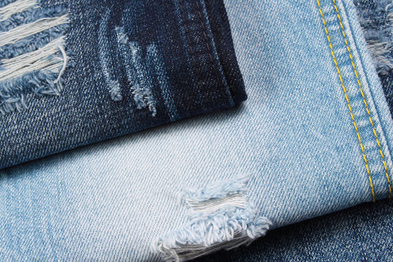 12oz 100% βαμβακερό τζιν Cross Hatch Slub Sanforizing τζιν ύφασμα