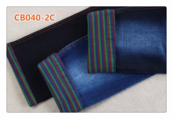 Κόκκινο γαλαζοπράσινο Weft νήμα 10 Oz υφάσματος τζιν