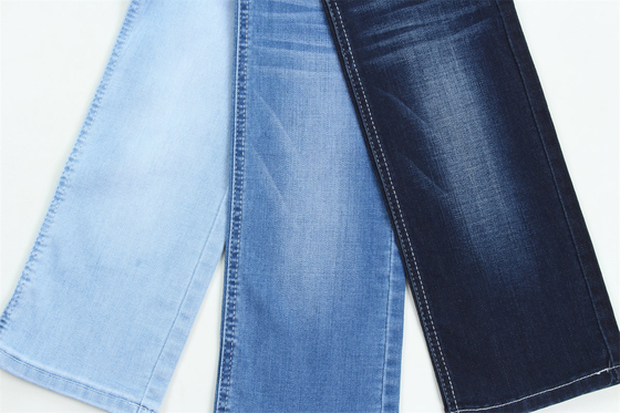 10 Once Dobby Cotton Polyester Spandex Stretcy Jacquard Denim Fabric For Jeans