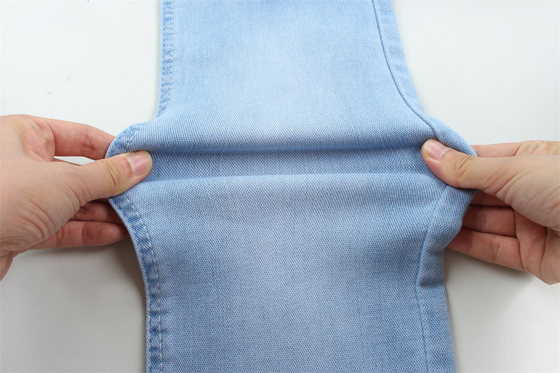 10 Once Dobby Cotton Polyester Spandex Stretcy Jacquard Denim Fabric For Jeans