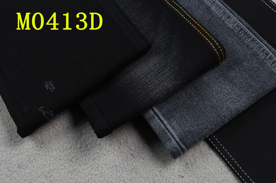 11.5oz Crosshatch Sulfur Black Denim Fabric για τζιν 2% Spandex High Stretch 58/59