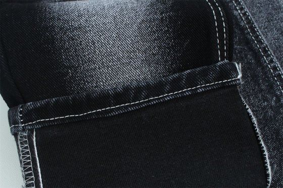 Καλή τιμή 13.5 Oz Low Stretch Heavy Denim Fabric για άνδρες Φορέστε τζιν μαύρο πίσω μέρος σε απευθείας σύνδεση