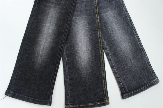 Καλή τιμή Υψηλής ποιότητας σκούρο μαύρο crossshatch Slub stretch denim ύφασμα για άνδρες τζιν σε απευθείας σύνδεση
