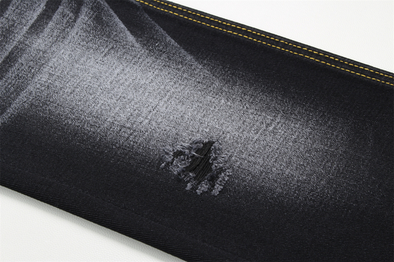 10.5oz Μαύρο Denim Ύφασμα Άκαμπτο 100% Βαμβάκι Μαύρο Και Μαύρο Πίσω Μέρος Για Στυλ Τζιν Boy Friend Style Soft Handfeel Γυναικών