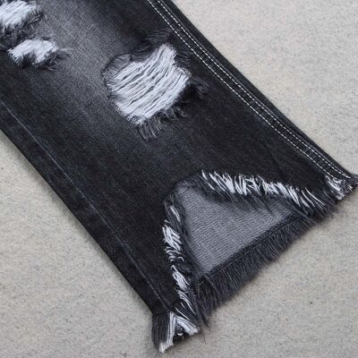 9.8oz θείο μαύρο σχηματισμό Slub denim ύφασμα 100% βαμβάκι desizing τζιν ύφασμα