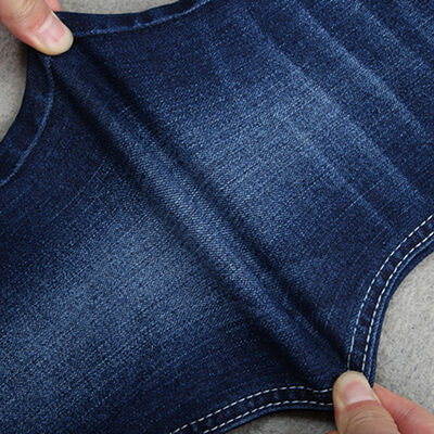 Καλή τιμή 9.4 ουγκιές Ινδιγκό μπλε τζιν Ντενίμ ύφασμα βαμβάκι Πολυ Spandex Power Stretch Μέσο βάρος σε απευθείας σύνδεση
