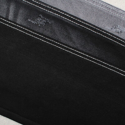 Καλή τιμή 11.5 ουγκιές 55% βαμβάκι 45% πολυεστέρας Μαύρο Μαύρο τζιν υφάσματα σε απευθείας σύνδεση