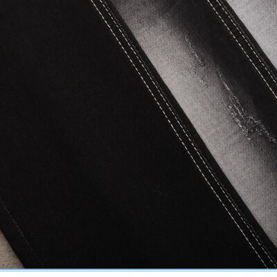 Καλή τιμή Μαύρο χρώμα ψεύτικα πλεκτά λευκά πίσω υφάσματα από τζιν για τζιν με διπλά στρώματα σε απευθείας σύνδεση