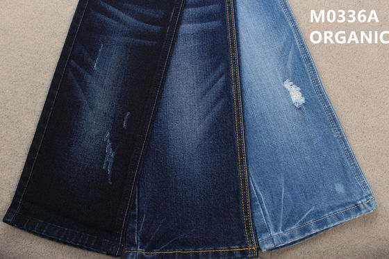 Καλή τιμή Twill 10.6oz 359gsm Eco φιλικό οργανικό σπασμένο βαμβάκι ύφασμα τζιν σε απευθείας σύνδεση