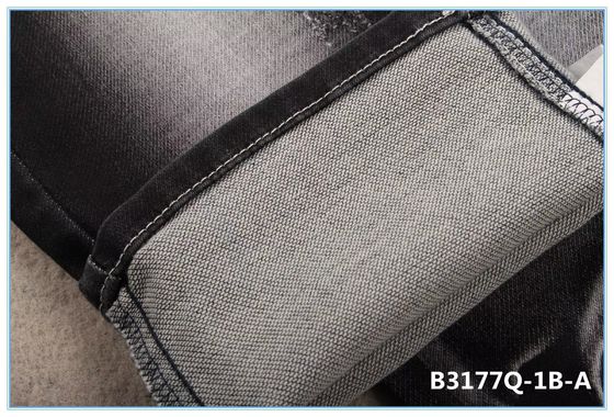 9.3oz διπλό στρώμα τενίμ για τζιν όπως πλέξιμο Mercerizing Φινίρισμα θείο μαύρο