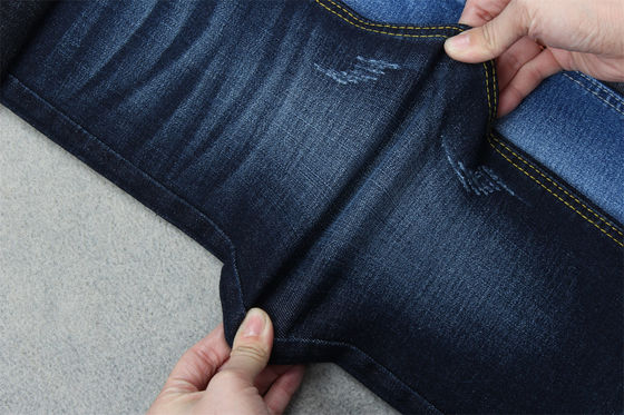 Καλή τιμή Ινδιγκό μπλε Crosshatch Denim υφασμάτινο λουκέτο πλήρη τέντωμα 10.3 Μια φορά τζιν υλικά σε απευθείας σύνδεση